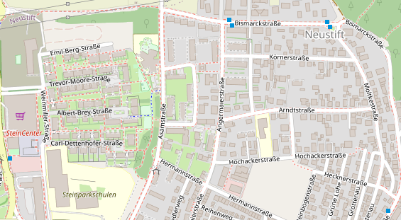 Physiotherapie auf Satellitenbild