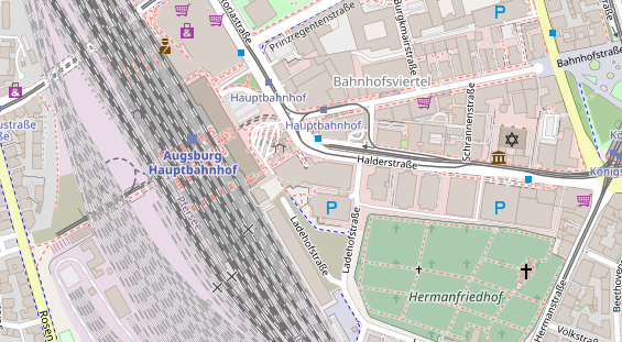 Physiotherapie auf Satellitenbild