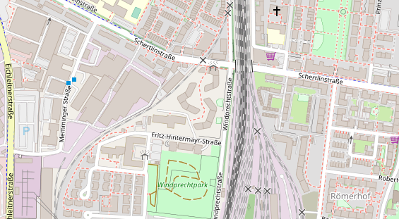 Physiotherapie auf Satellitenbild