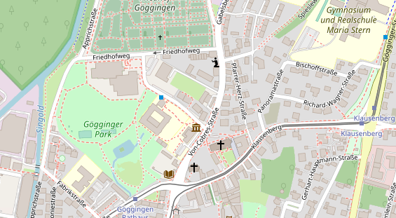 Physiotherapie auf Satellitenbild