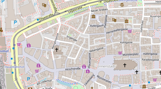 Physiotherapie auf Satellitenbild