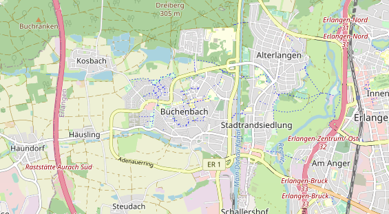 physical therapy on map