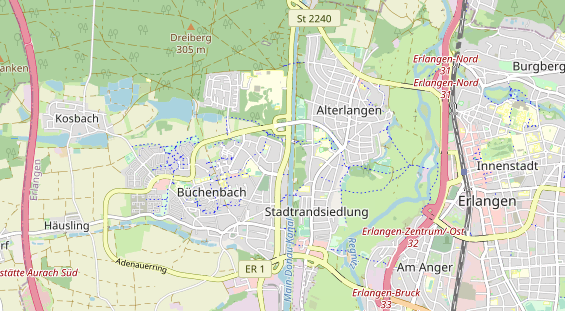 physical therapy on map