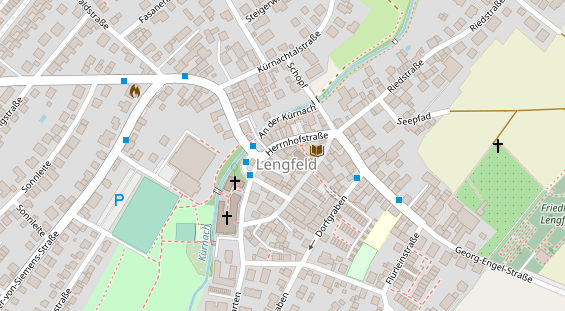 Physiotherapie auf Satellitenbild