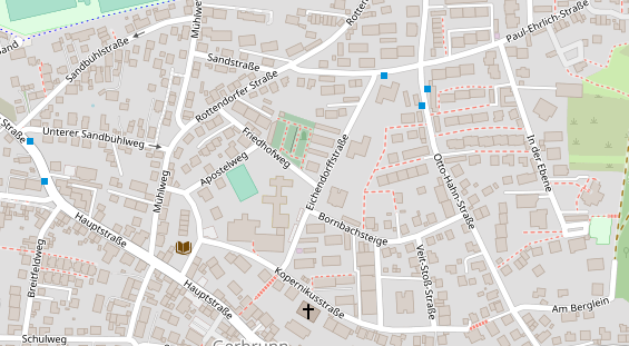 Physiotherapie auf Satellitenbild