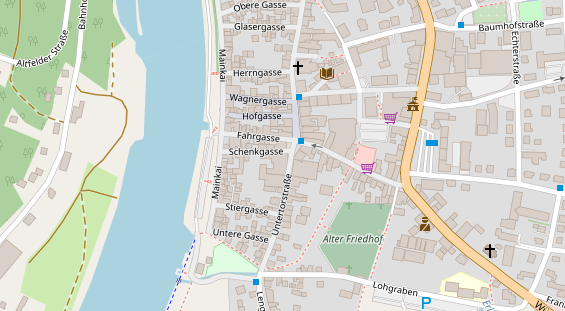 Physiotherapie auf Satellitenbild