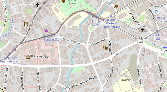 Physiotherapie auf Satellitenbild