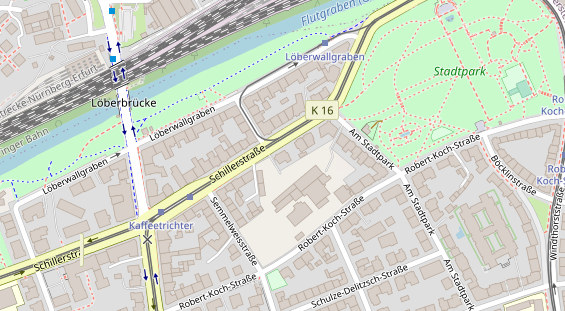 Physiotherapie auf Satellitenbild