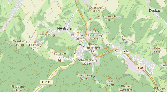 physical therapy on map