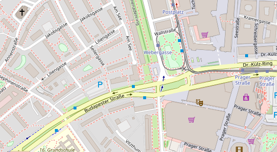 Physiotherapie auf Satellitenbild