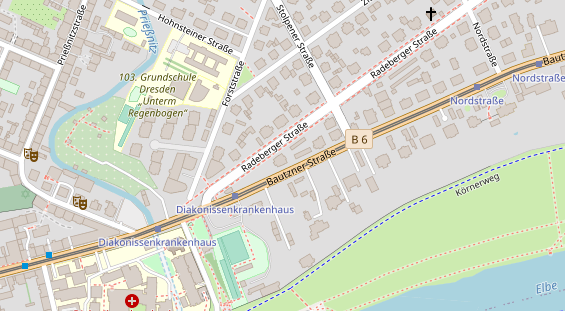 Physiotherapie auf Satellitenbild