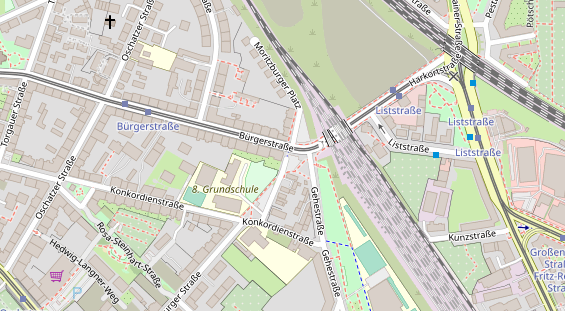 Physiotherapie auf Satellitenbild