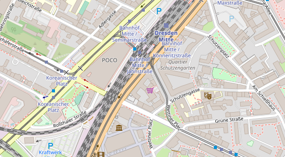 Physiotherapie auf Satellitenbild