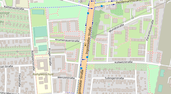 Physiotherapie auf Satellitenbild