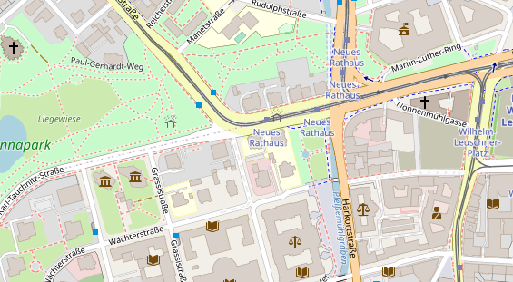 Physiotherapie auf Satellitenbild