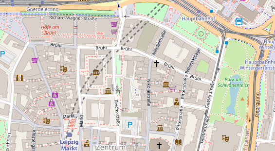 Physiotherapie auf Satellitenbild