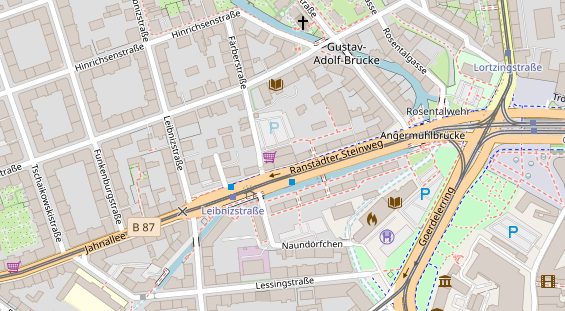 Physiotherapie auf Satellitenbild