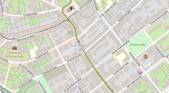 Physiotherapie auf Satellitenbild