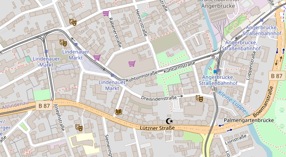 Physiotherapie auf Satellitenbild