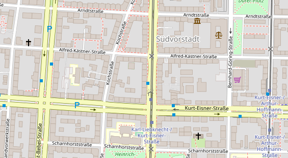 Physiotherapie auf Satellitenbild