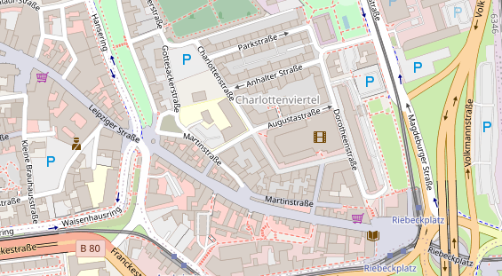 Physiotherapie auf Satellitenbild