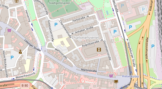 Physiotherapie auf Satellitenbild