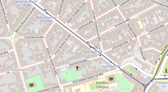 Physiotherapie auf Satellitenbild