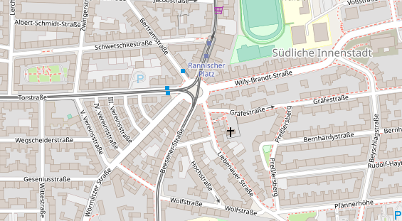 Physiotherapie auf Satellitenbild