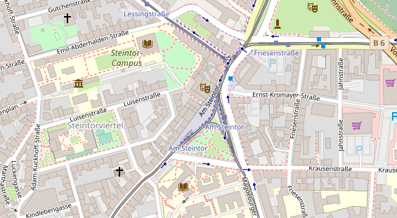 Physiotherapie auf Satellitenbild