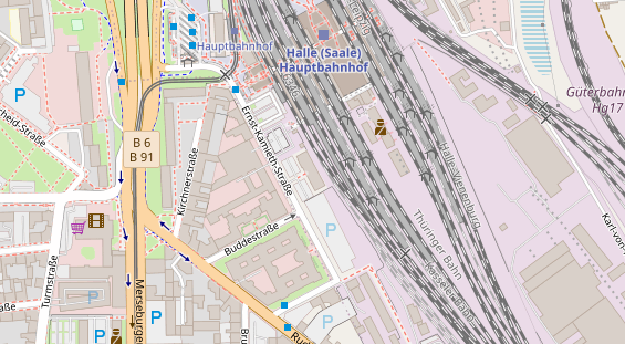 Physiotherapie auf Satellitenbild