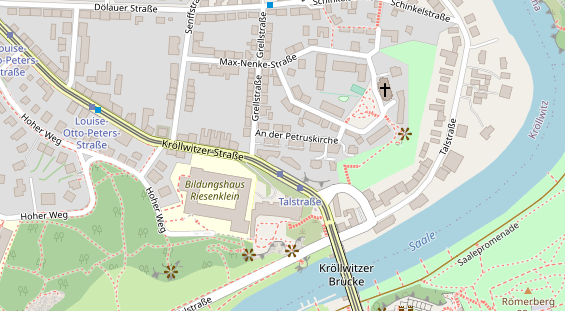 Physiotherapie auf Satellitenbild