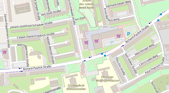 Physiotherapie auf Satellitenbild