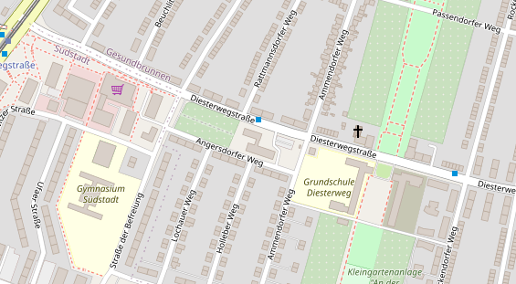 Physiotherapie auf Satellitenbild