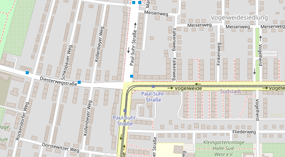 Physiotherapie auf Satellitenbild