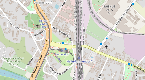 Physiotherapie auf Satellitenbild