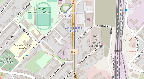 Physiotherapie auf Satellitenbild