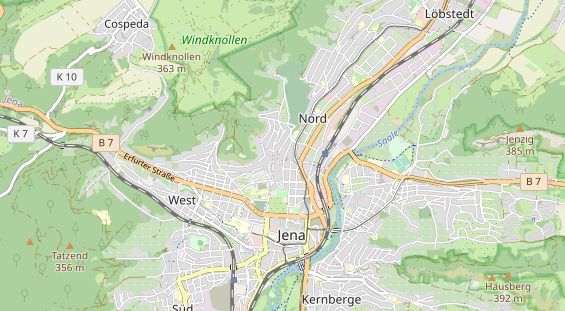 physical therapy on map