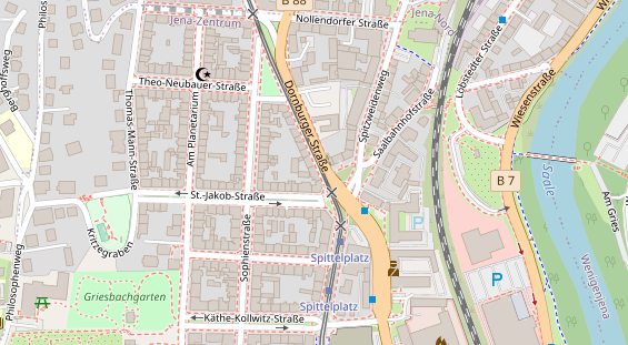 Physiotherapie auf Satellitenbild