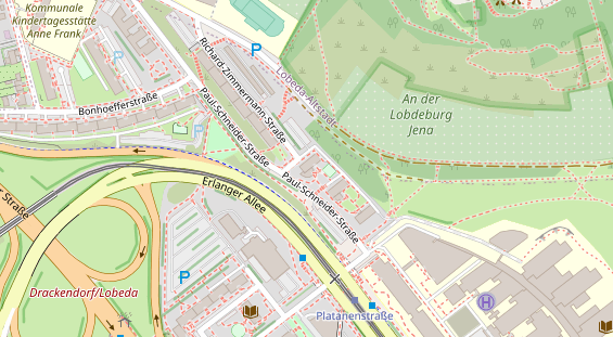 Physiotherapie auf Satellitenbild