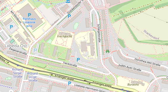 Physiotherapie auf Satellitenbild