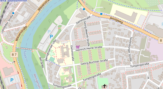 Physiotherapie auf Satellitenbild