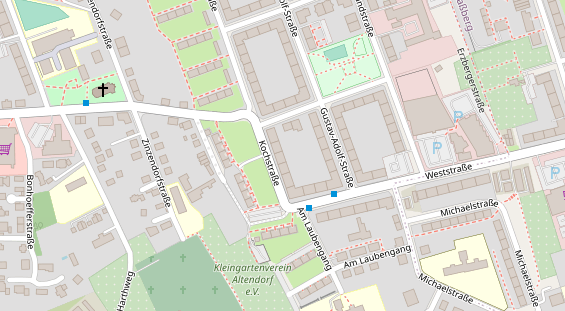 Physiotherapie auf Satellitenbild