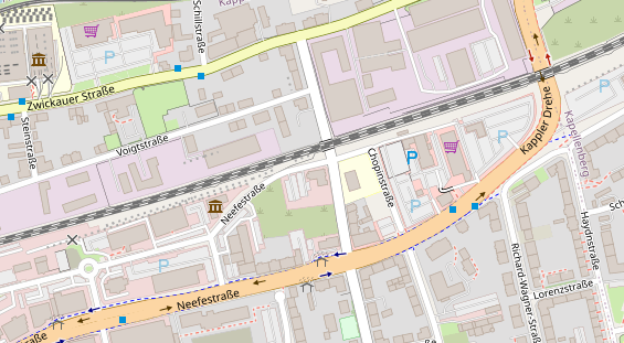 Physiotherapie auf Satellitenbild