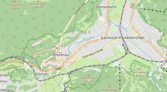 physical therapy on map