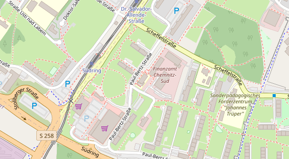 Physiotherapie auf Satellitenbild