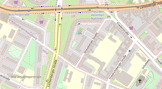 Physiotherapie auf Satellitenbild