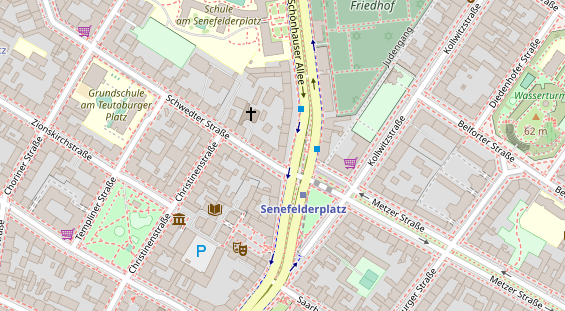 Physiotherapie auf Satellitenbild