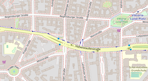 Physiotherapie auf Satellitenbild