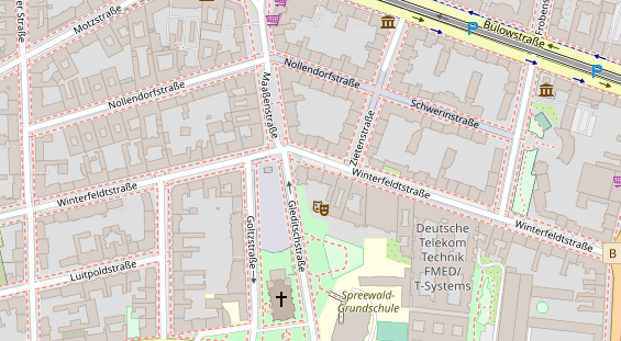 Physiotherapie auf Satellitenbild