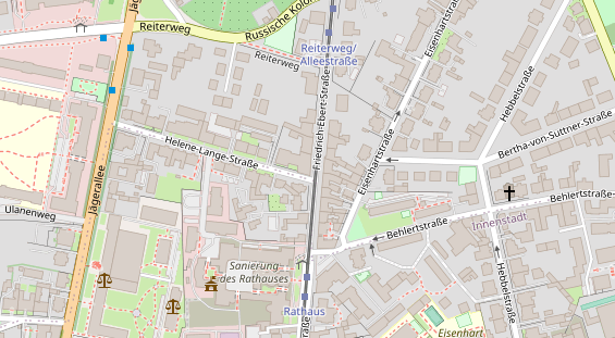 Physiotherapie auf Satellitenbild